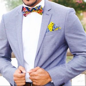 Bright Leaf Bow Tie & Pocket Square (NEW)